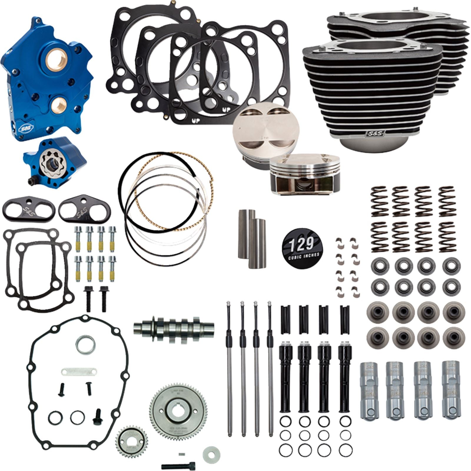 S&S Cycle 129" Power Pack - 550 Gear Drive - Oil Cooled [MPN: 310-1227C]_1783064