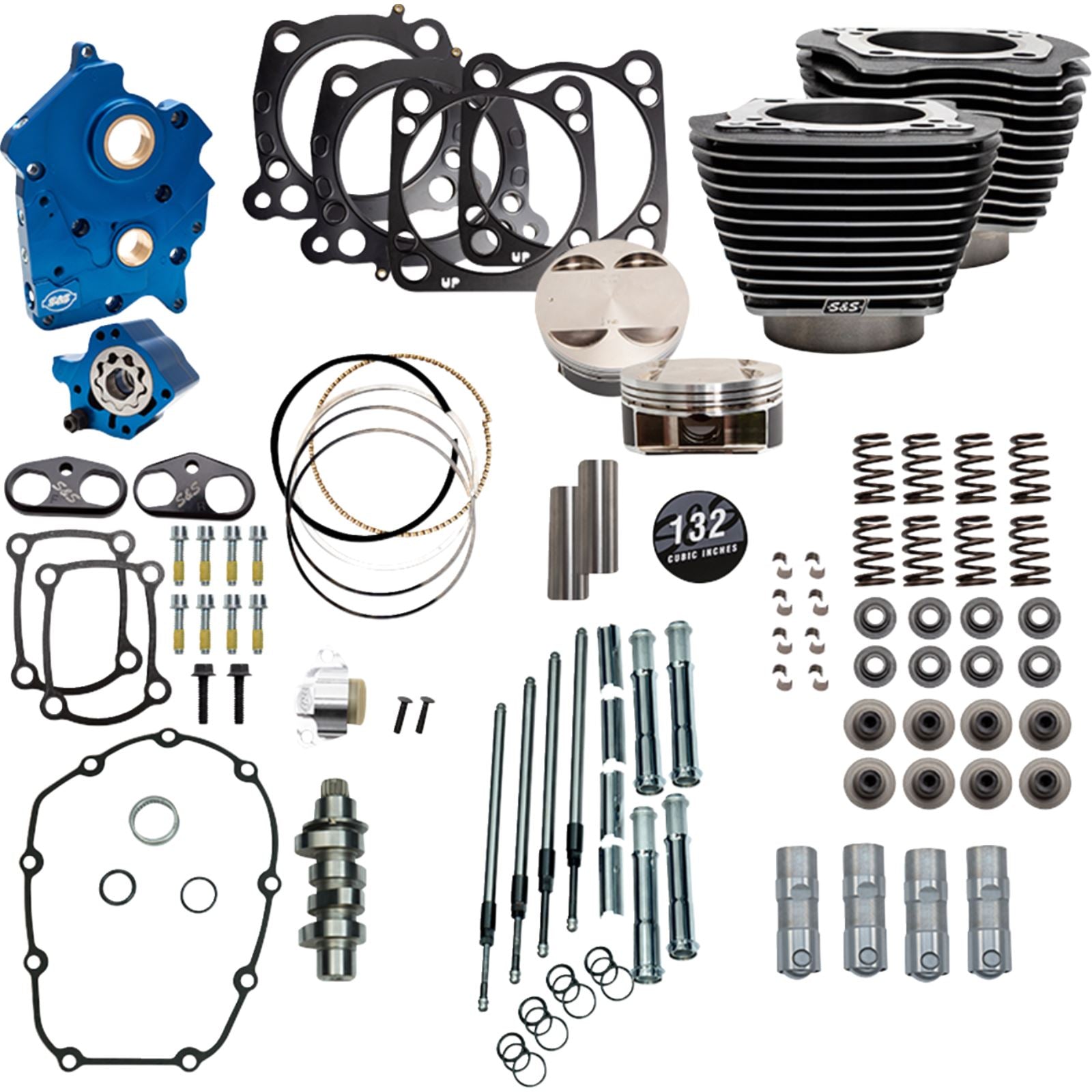 S&S Cycle 132" Power Pack - 550 Chain Drive - Oil Cooled [MPN: 310-1237C]_1783033