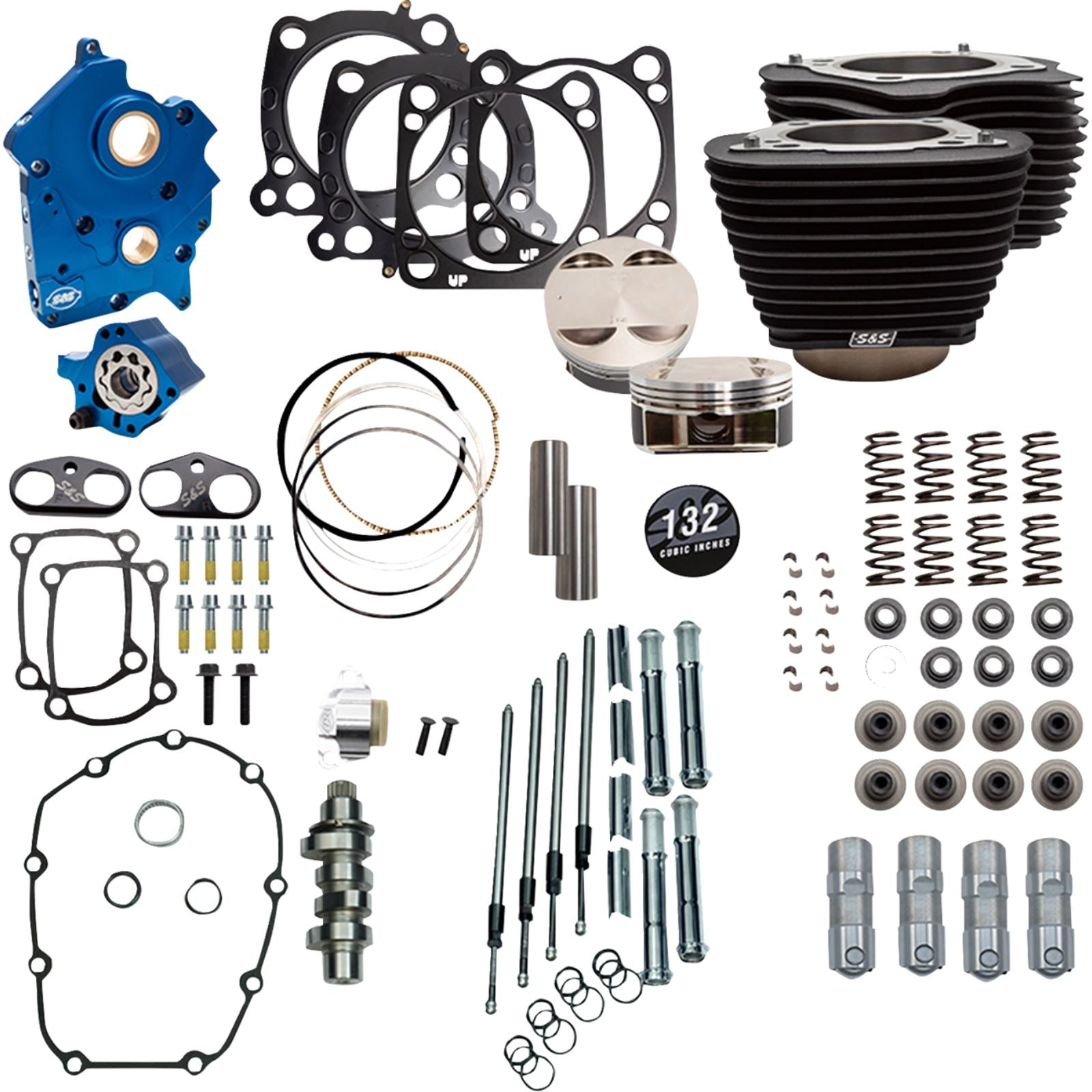 S&S Cycle 132" Power Pack - 550 Chain Drive - Oil Cooled - M8 [MPN: 310-1233C]_1783036