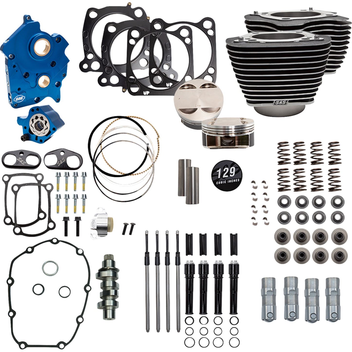 S&S Cycle 129" Power Pack - 550 Chain Drive - Oil Cooled [MPN: 310-1225C]_1783035