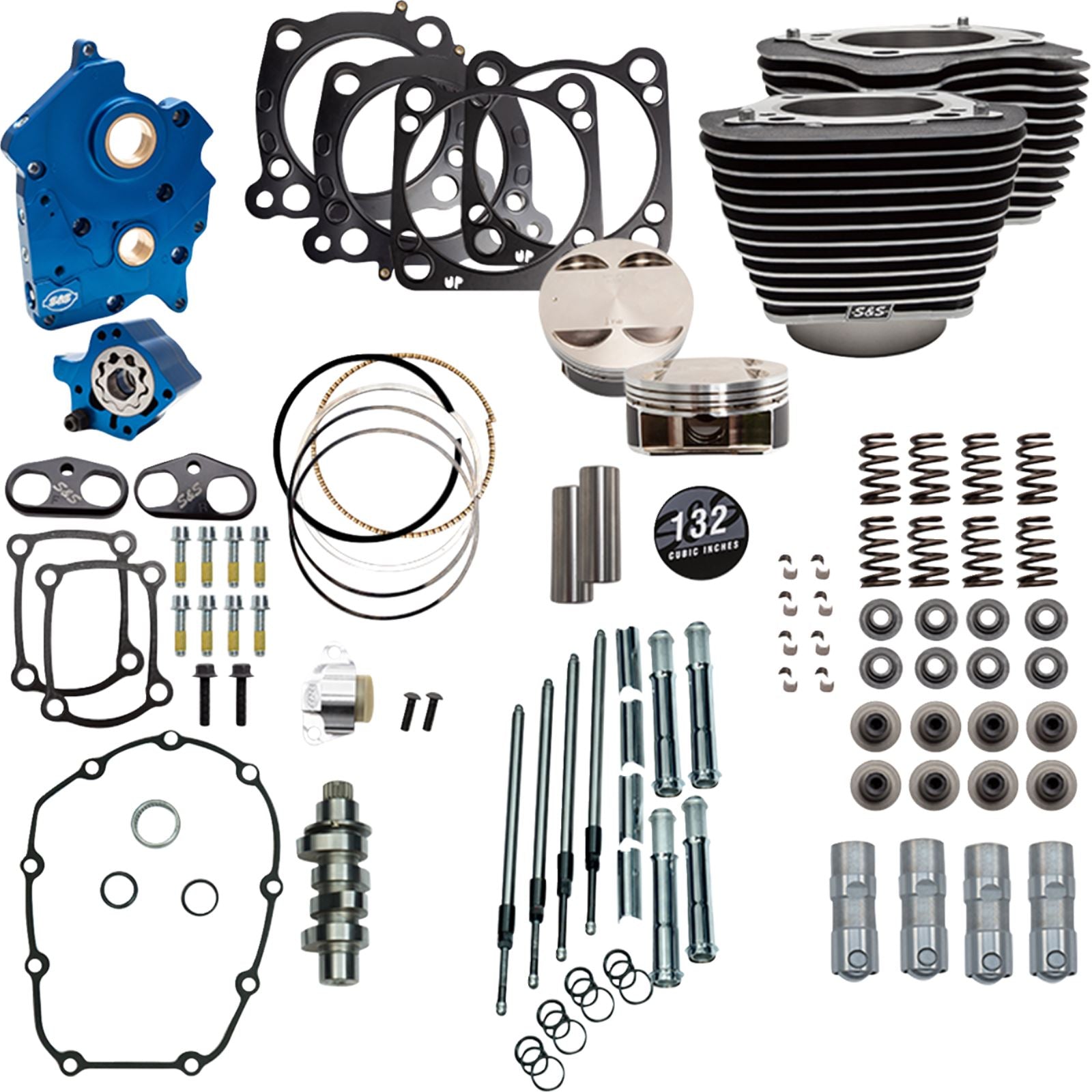 S&S Cycle 132" Power Pack - 550 Chain Drive - Water Cooled [MPN: 310-1229C]_1783040