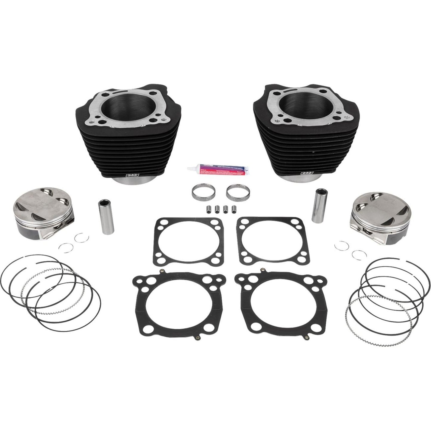 S&S Cycle 136" Cylinder Kit - 4.625" Stroke - Wrinkle Black - M8 [MPN: 910-0849A]_1918820