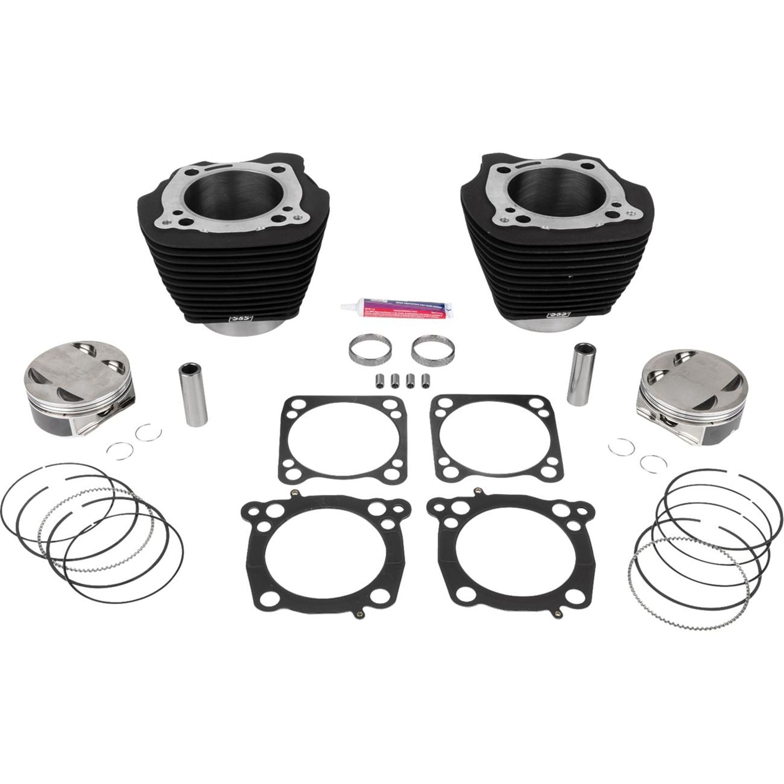 S&S Cycle 136" Cylinder Kit - 4.625" Stroke - Wrinkle Black - M8 [MPN: 910-0849A]_1918820