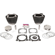 S&S Cycle 136" Cylinder Kit - 4.625" Stroke -Wrinkle Black w/Highlighted Fins M8 [MPN: 910-0848A]_1861608