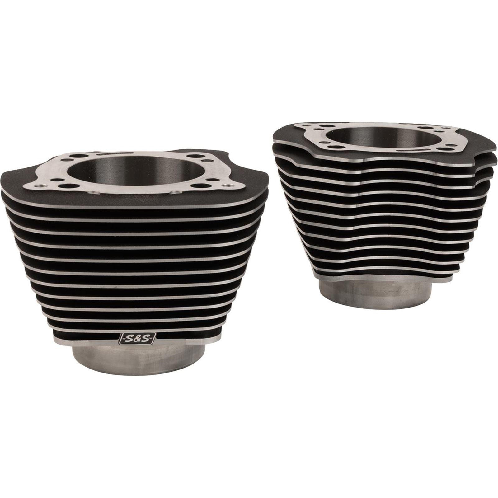 S&S Cycle Cylinder Set - 4.320" Bore - Unhoned - Black w/Highlighted Fins - M8 [MPN: 910-1005A]_1861606