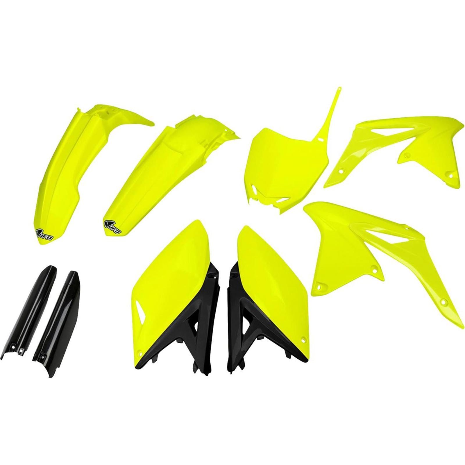 UFO Plastics Body Kit - Neon Yellow/Black for RM-Z 250 [MPN: SUKIT416F@DFLU]_1819245