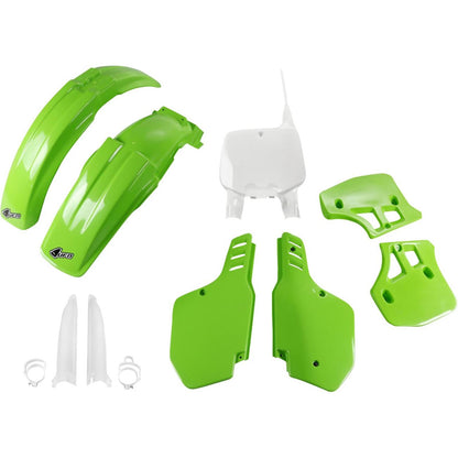 UFO Plastics Body Kit - Green/White for KX 500 [MPN: KAKIT186F@999]_1790495