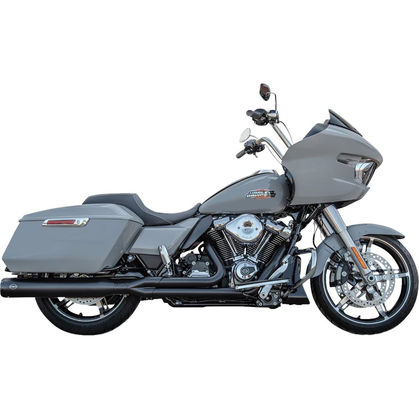 S&S Cycle 2-into-1 GNX Exhaust System - Race Only - Guardian Black for Touring [MPN: 550-1167]_1819270