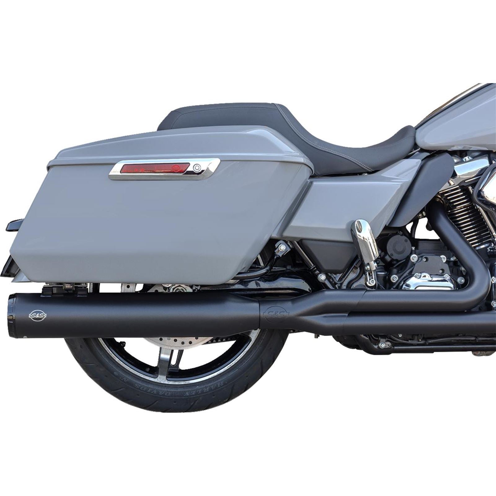 S&S Cycle 2-into-1 GNX Exhaust System - Race Only - Guardian Black for Touring [MPN: 550-1167]_1819273