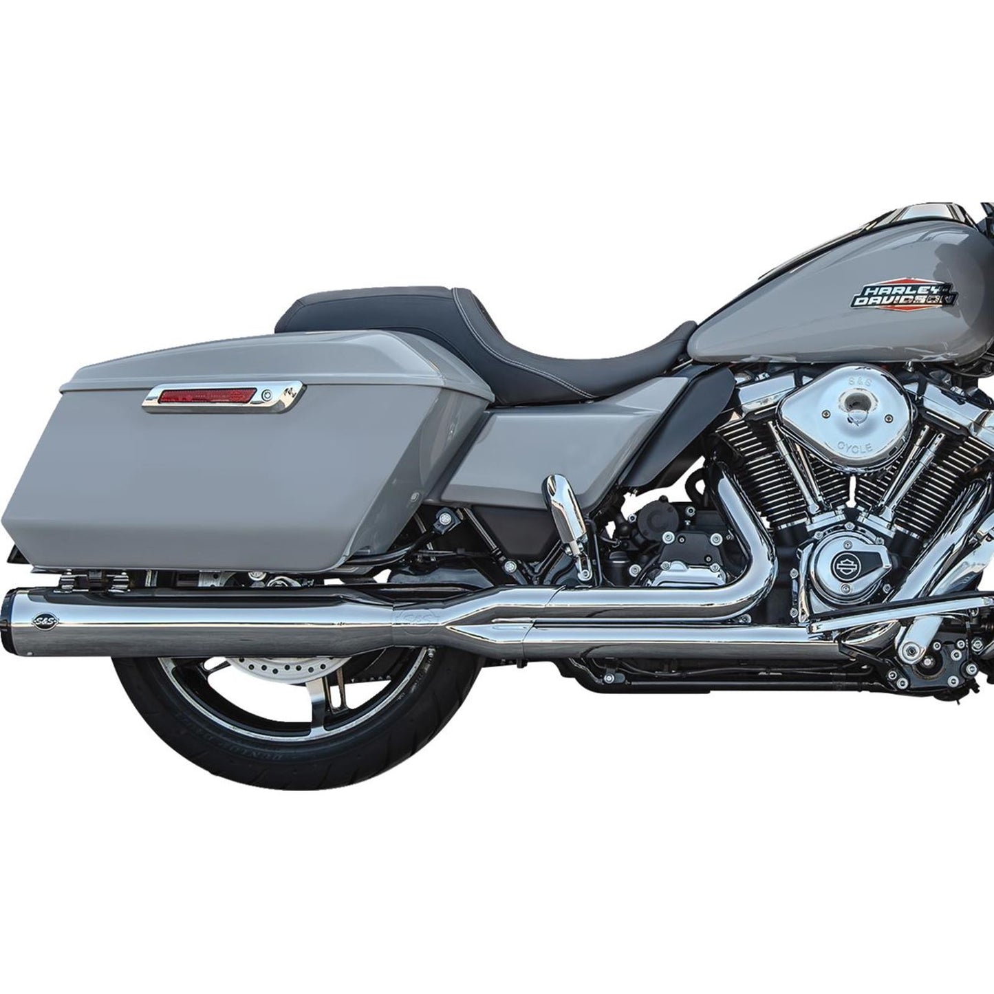 S&S Cycle 2-into-1 GNX Exhaust System - Race Only - Chrome for Touring [MPN: 550-1168]_1819280