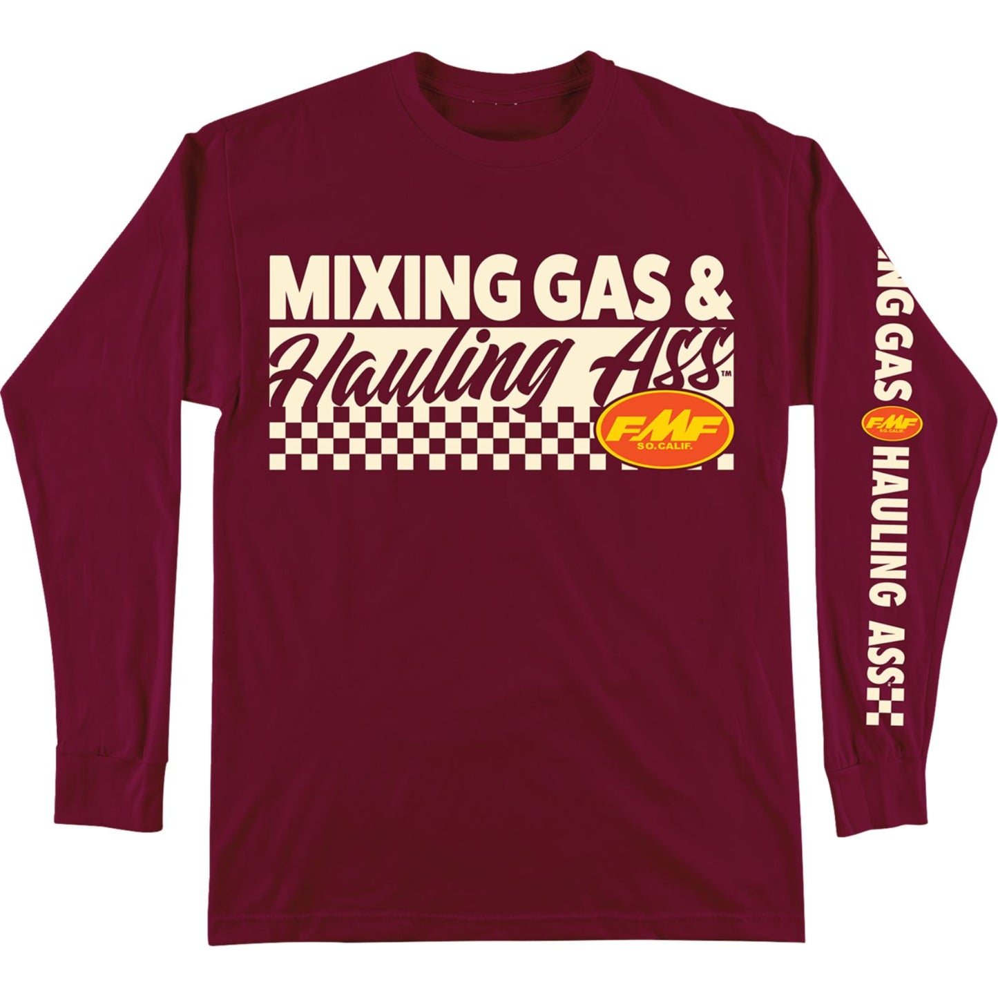 FMF Racing Mixin Long-Sleeve T-Shirt - Maroon_1783257
