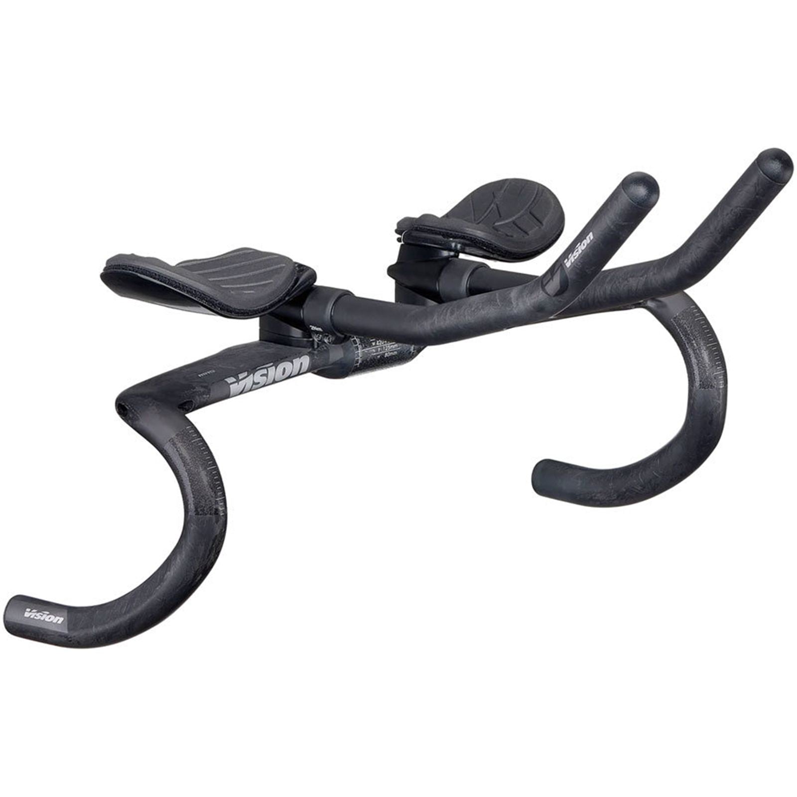 Vision Metron 4D Flat M.A.S. Handlebar w/Extensions, 400mm Width, Carbon [MPN: 670-0196020030]_2101703