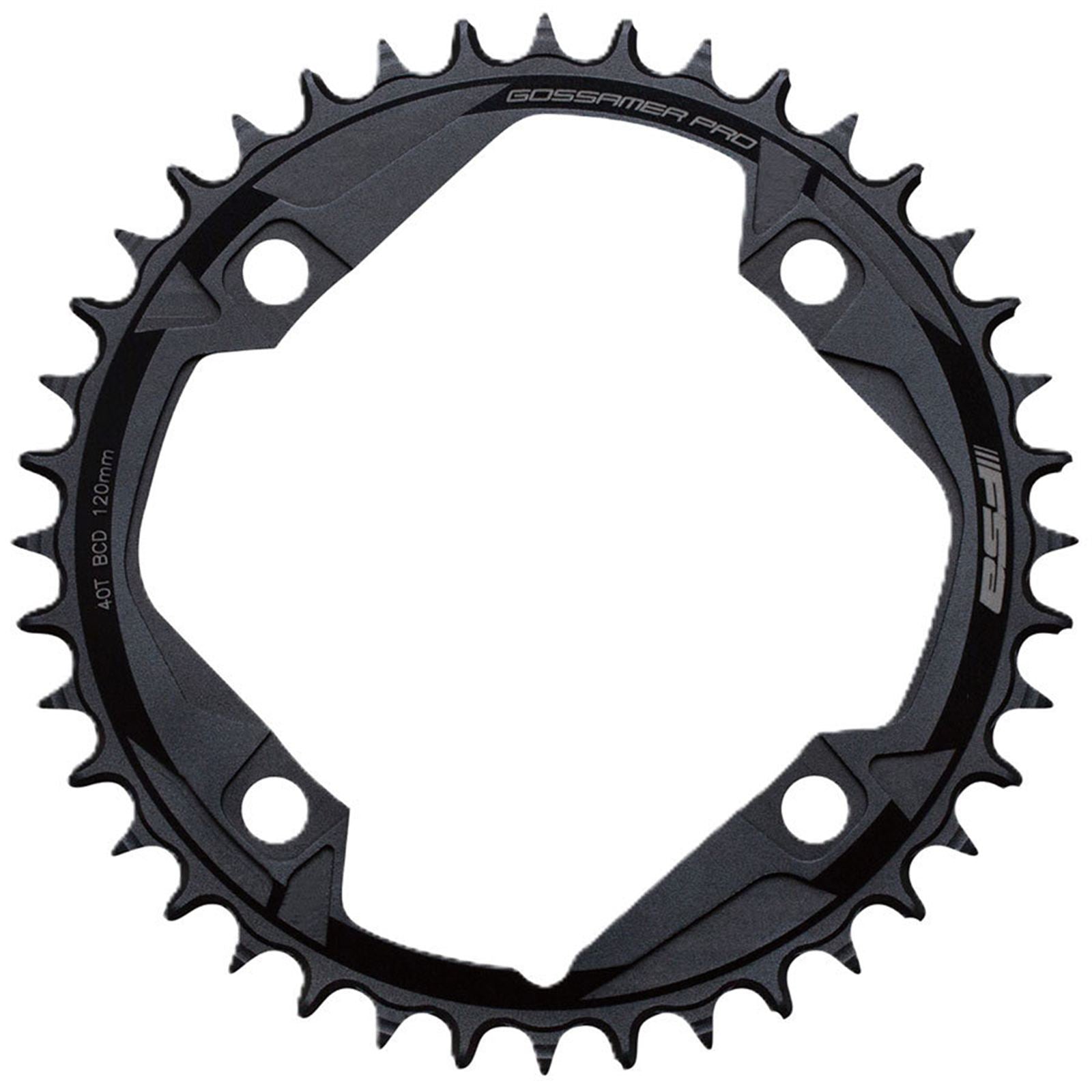 Full Speed Ahead Gossamer Pro Megatooth Chainring, 1x 44T Tooth Count – Black [MPN: 370-0168002050]_1921771