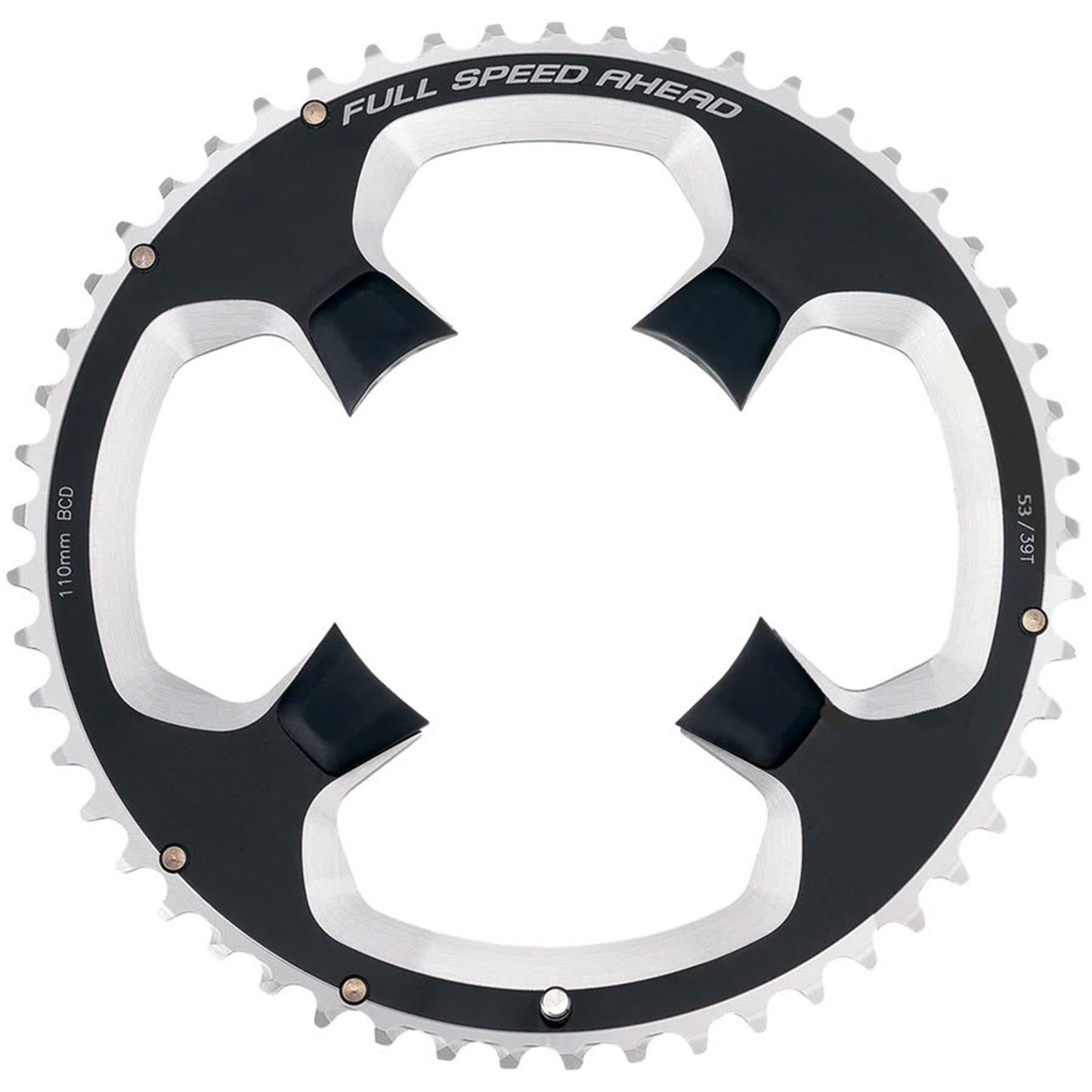 Full Speed Ahead PowerBox Carbon Road Chainring, 1x 53T Tooth Count – Black [MPN: 371-0022007011]_1921841