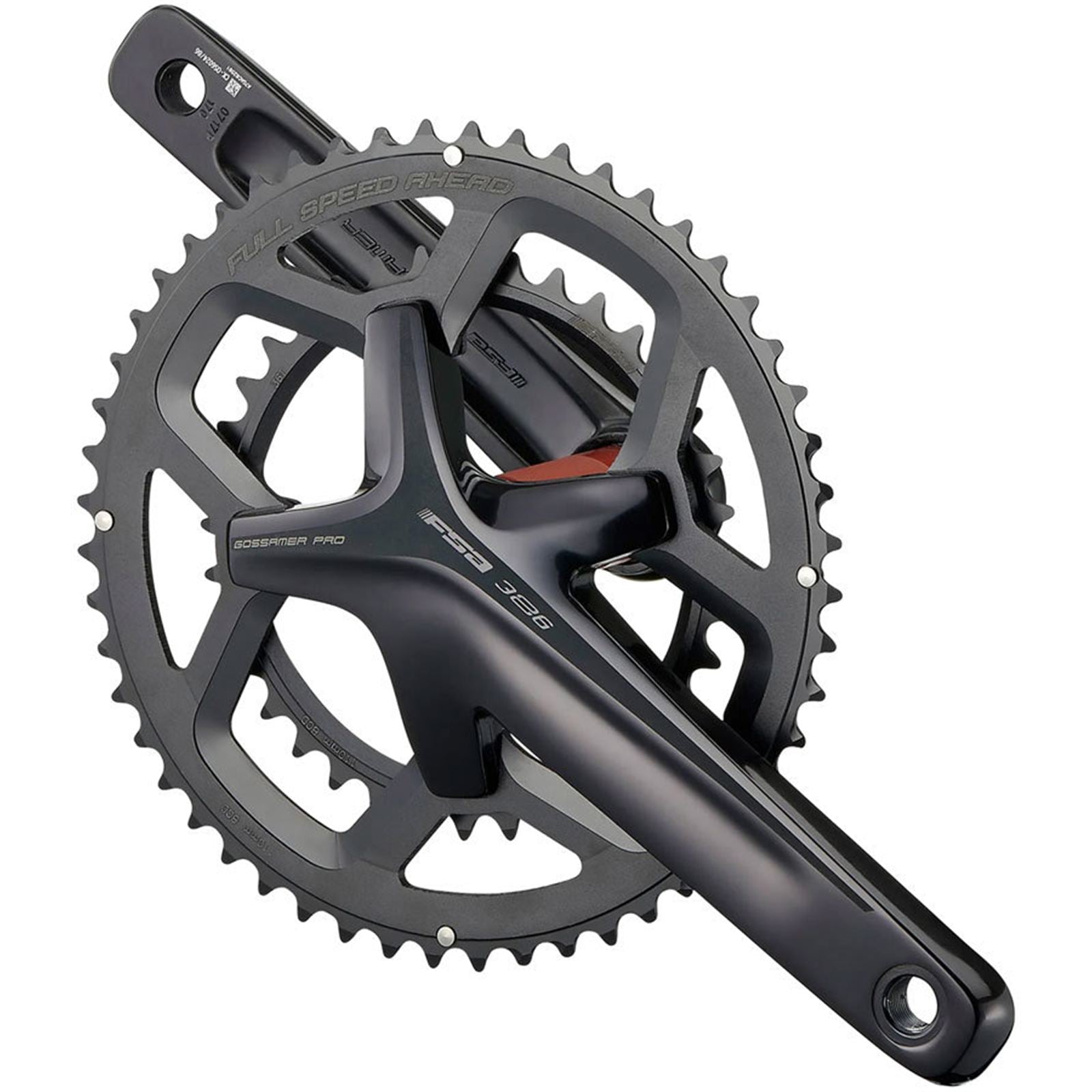 Full Speed Ahead Gossamer Pro Crankset, 2x 53/39T Chainrings, 175mm Arm, Black [MPN: 336-0303295950]_1921356