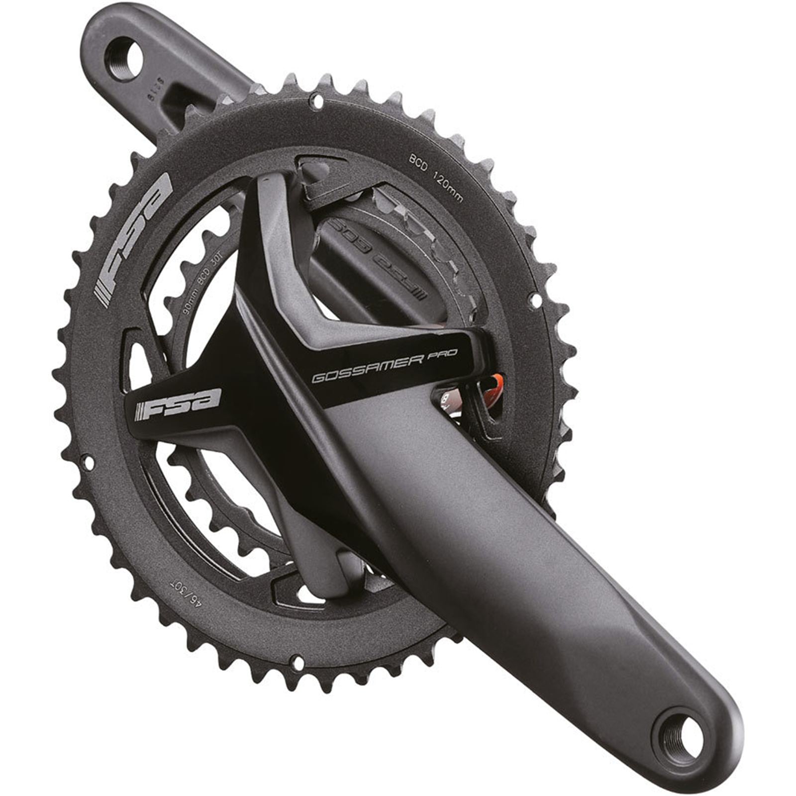 Full Speed Ahead Gossamer Pro Crankset, 2x 46/30T Chainrings, 170mm Arm, Black [MPN: 336-0347BJ3090]_1921358