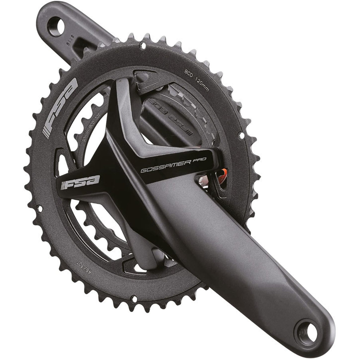 Full Speed Ahead Gossamer Pro Crankset, 2x 46/30T Chainrings, 175mm Arm, Black [MPN: 336-0347BJ5090]_1921359
