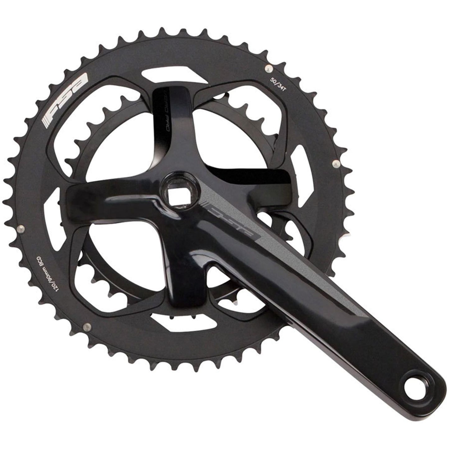 Full Speed Ahead Vero Pro Crankset, 2x 50/34T Chainrings, 170mm Arm Length, Black [MPN: 330-0351553050]_1921335