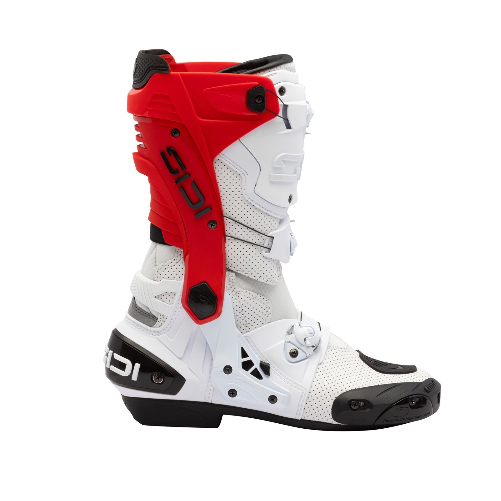 Sidi - Powersports Rex Air Motorcycle Boots - White/Red - Size 39 [MPN: 000MVREXAIRWHTR]_1996931