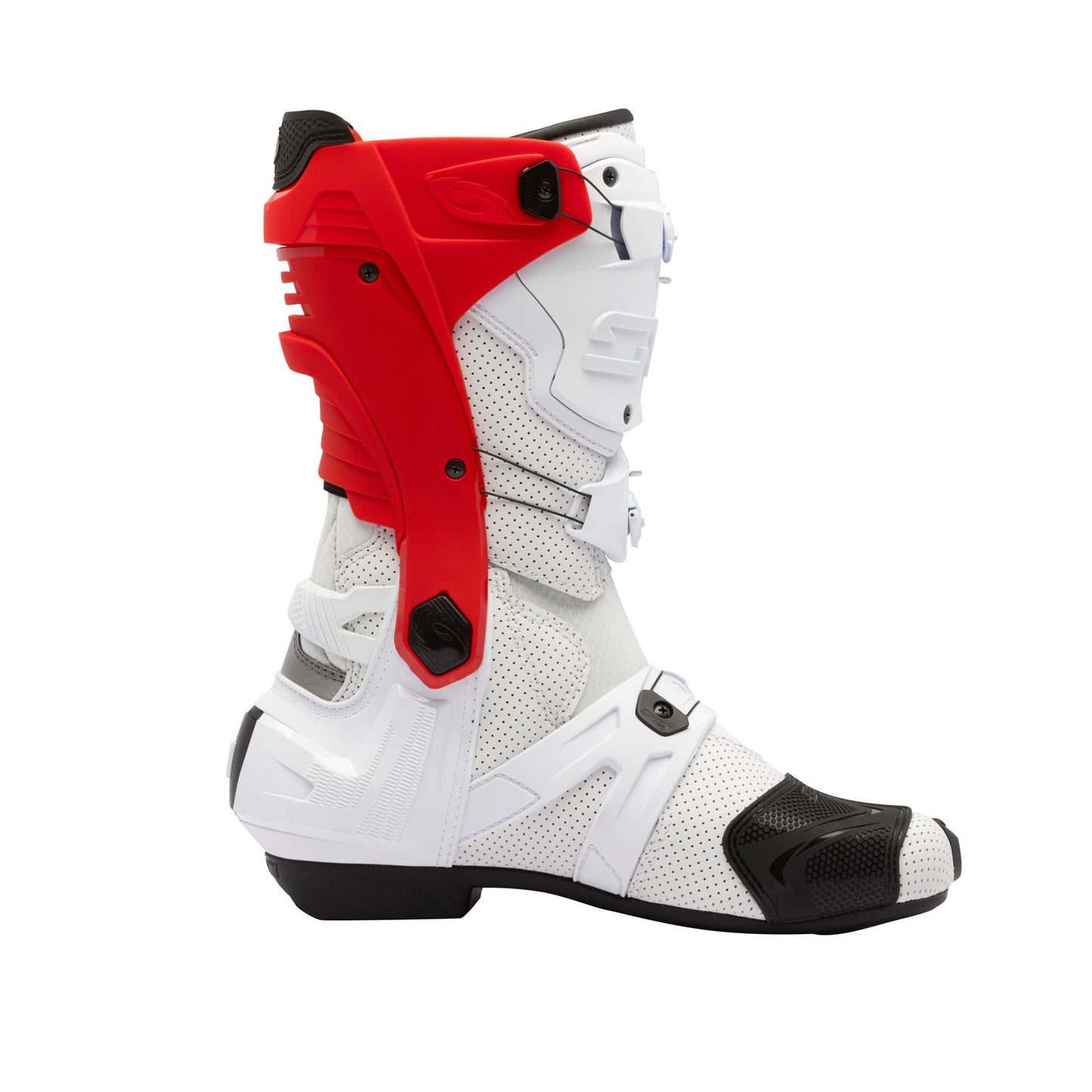 Sidi - Powersports Rex Air Motorcycle Boots - White/Red - Size 40 [MPN: 000MVREXAIRWHTR]_1997920