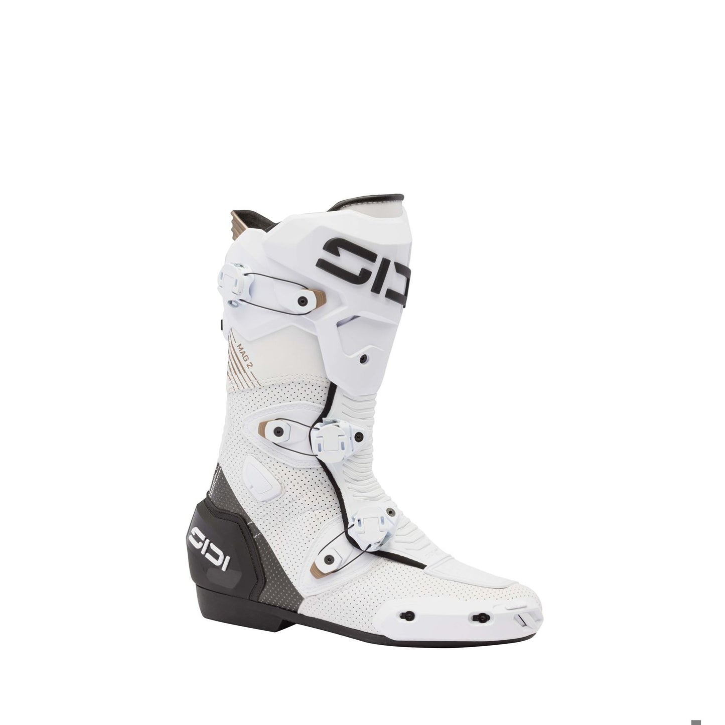 Sidi - Powersports MAG 2 Air Motorcycle Boots - White/Black - Size 39 [MPN: 000MVMAG2AIRWHT]_1997874