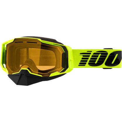 100% Armega Snowmobile Goggles - Neon Yellow with Yellow Lens [MPN: 50007-10009]_1946915