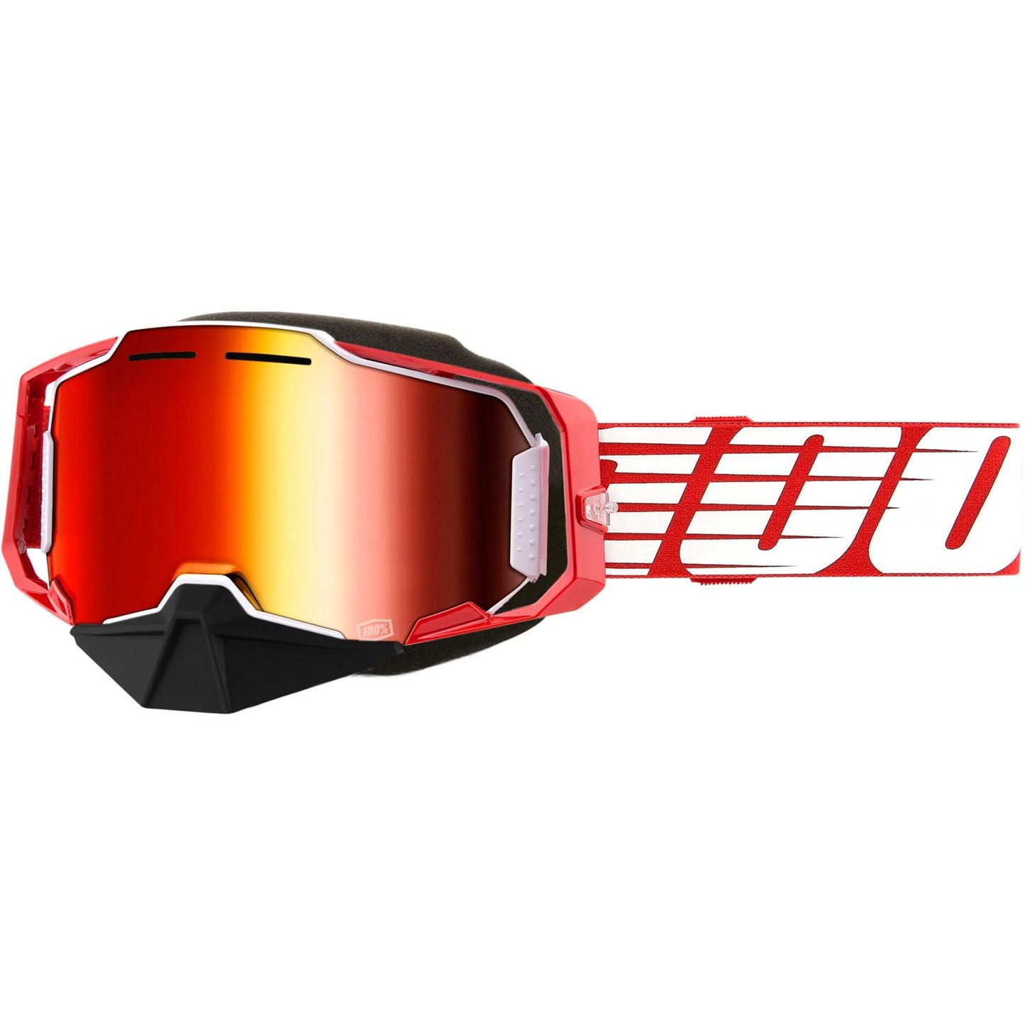 100% Armega Snowmobile Goggles - Red with Red Mirror Lens [MPN: 50008-10010]_1946914