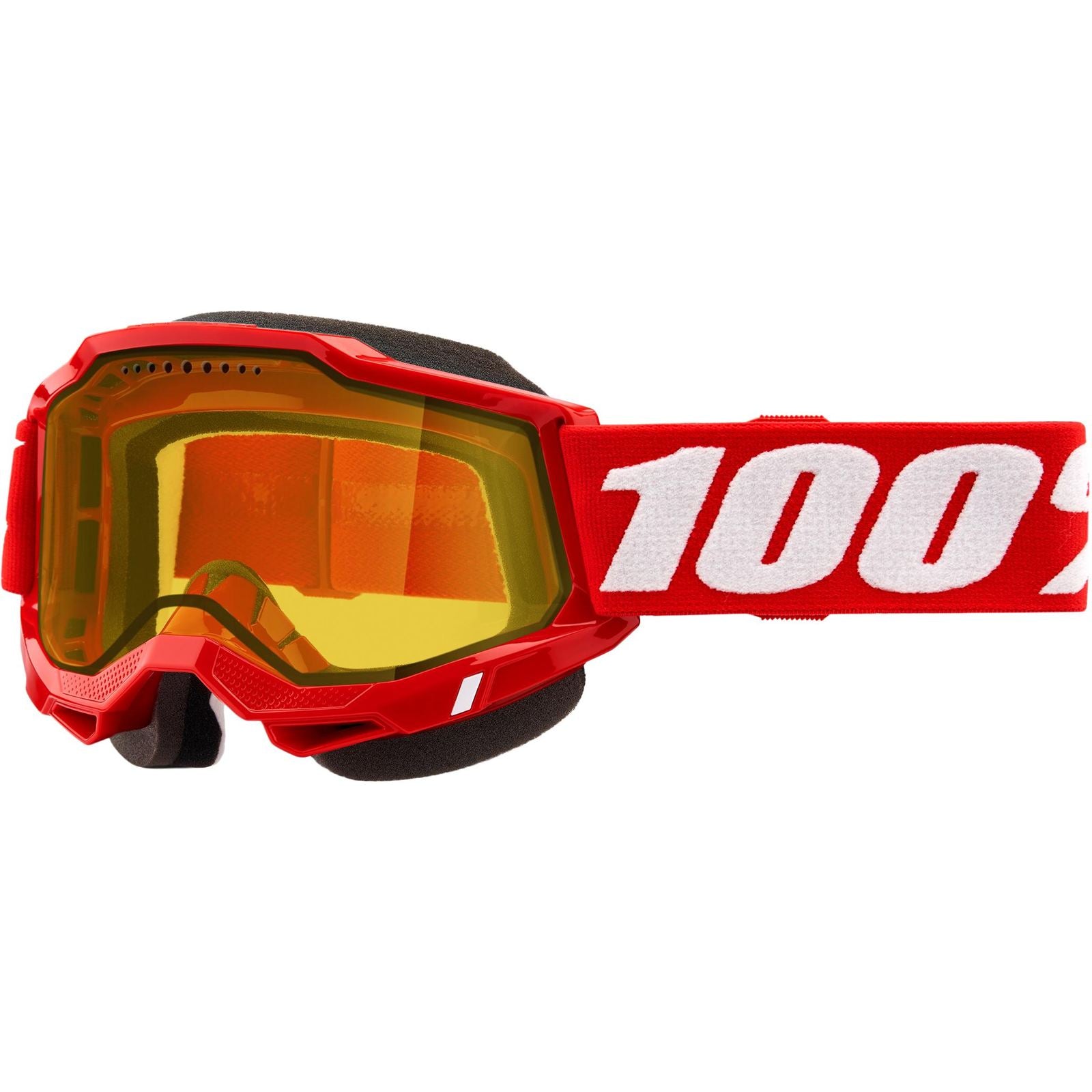 100% Accuri 2 Snowmobile Goggles - Red with Yellow Lens [MPN: 50021-10011]_1946918