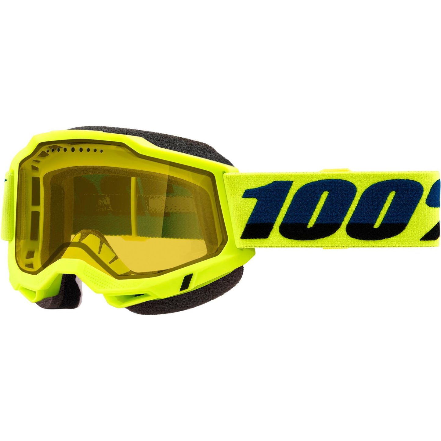 100% Accuri 2 Snowmobile Goggles - Neon Yellow with Yellow Lens [MPN: 50021-10010]_1946917