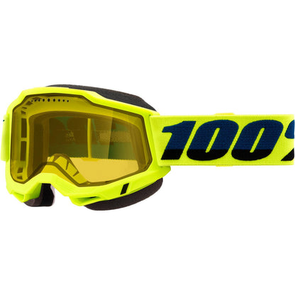 100% Accuri 2 Snowmobile Goggles - Neon Yellow with Yellow Lens [MPN: 50021-10010]_1946917