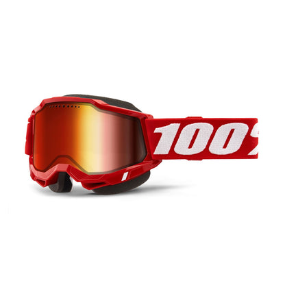 100% Accuri 2 Snowmobile Goggles - Red with Red Mirror Lens [MPN: 50022-10011]_1983604
