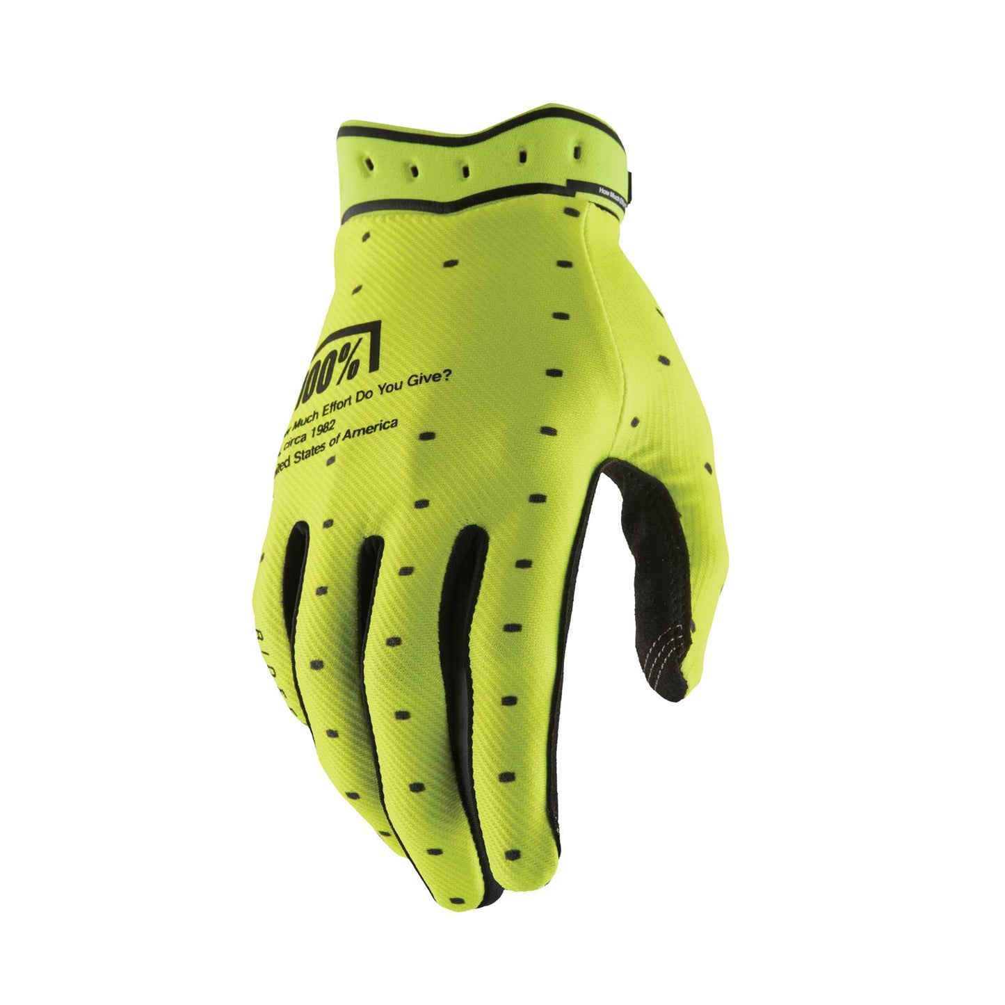 100% Ridefit 2 Gloves - Fluo Yellow_1984281