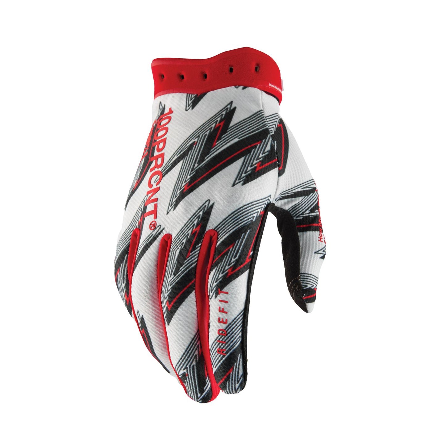 100% Ridefit 2 Gloves - White/Red_1983708