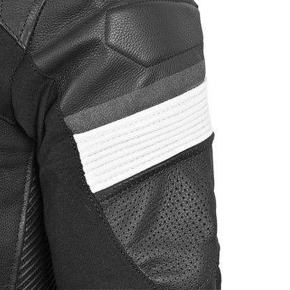 Cortech Revo Leather Jacket - Black/White - Medium [MPN: REVOLTHRJKT BK/]_1984952