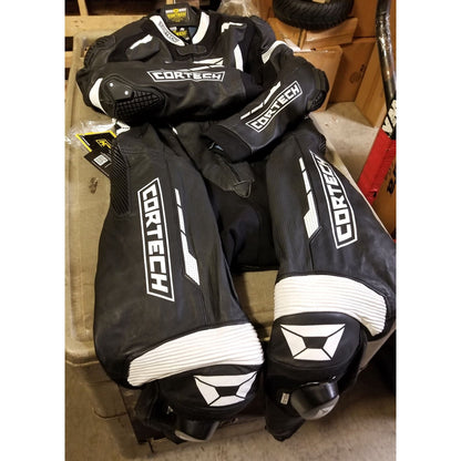 Cortech Sector Pro Air 1-Piece Leather Suit - Black/White - XL OPEN BOX [MPN: 8870-0109-07]_1783742