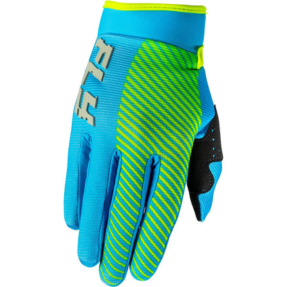 Fly Racing Youth F-16 Gloves - Blue/Hi-Vis_1791420