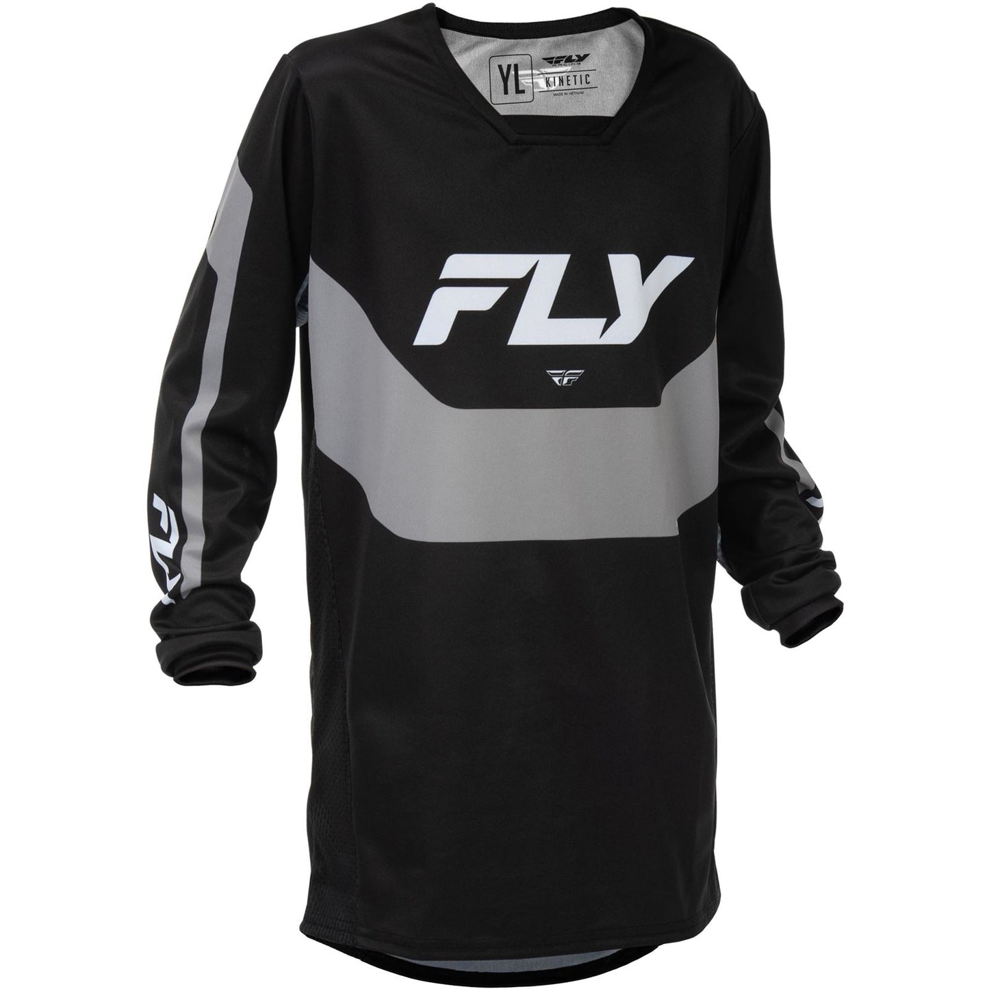 Fly Racing Youth Kinetic Jersey - Black/Grey_1789410