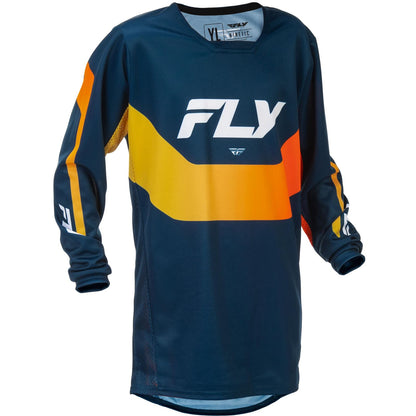 Fly Racing Youth Kinetic Jersey - Navy/Orange_1789483