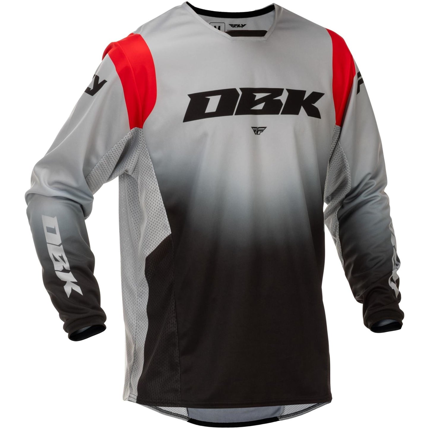 Fly Racing Kinetic DBK Jersey - Grey/Black/Red_1785586