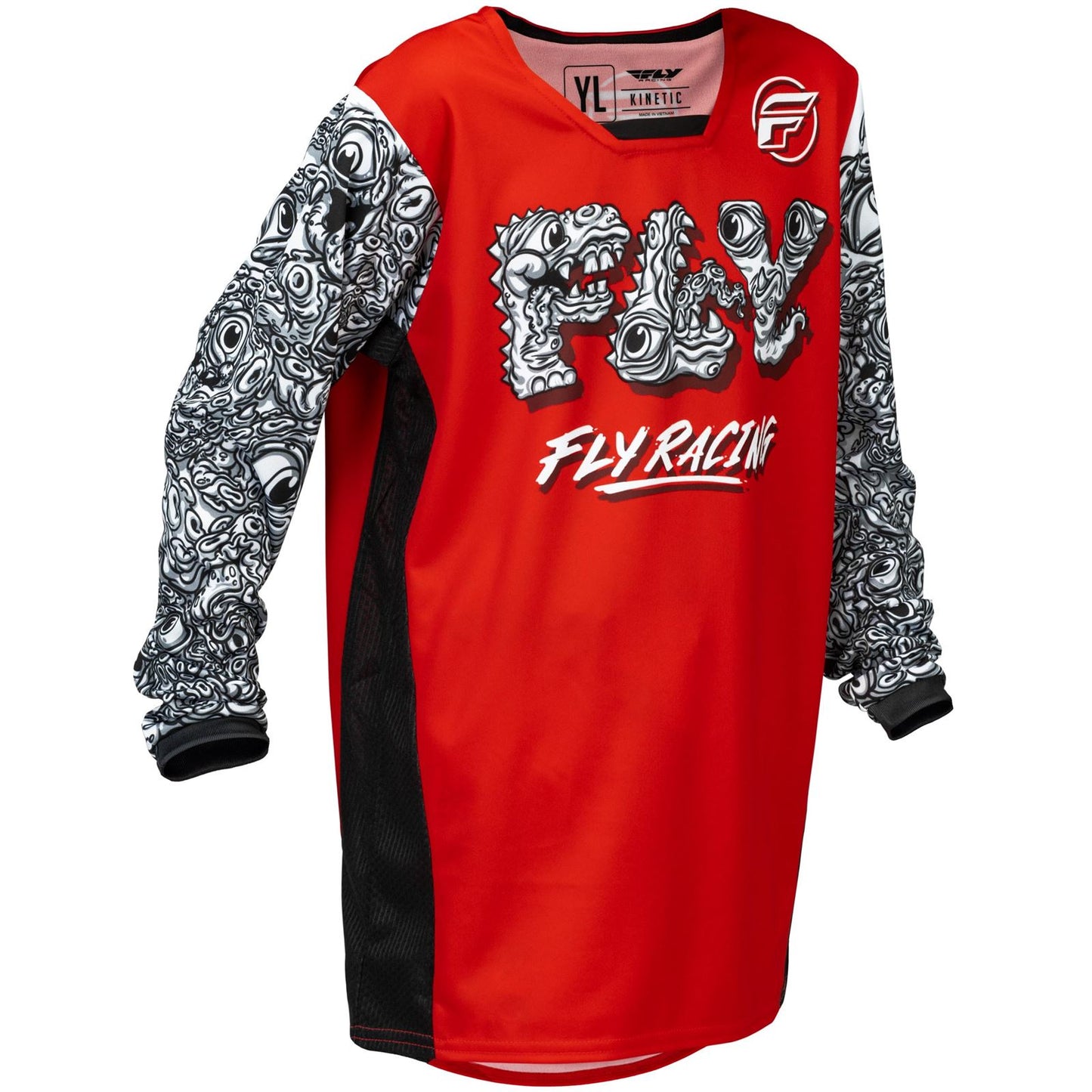 Fly Racing Youth Kinetic Mutant Jersey - Red/White/Black_1790597
