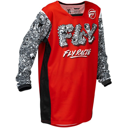 Fly Racing Youth Kinetic Mutant Jersey - Red/White/Black_1790597