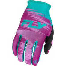 Fly Racing Girl's Lite Gloves - Pink/Turquoise - Youth Large 379-612YL_1785618