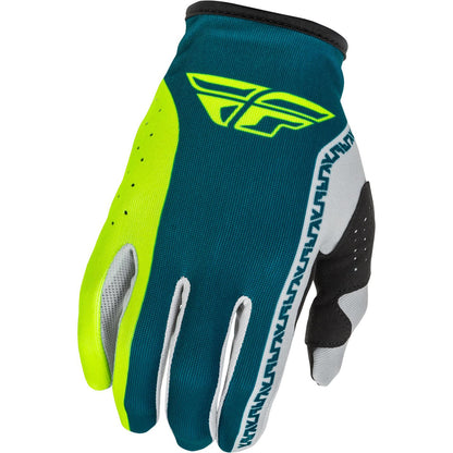 FLY Racing Youth Lite Gloves - Grey/Lime/Teal_1791748