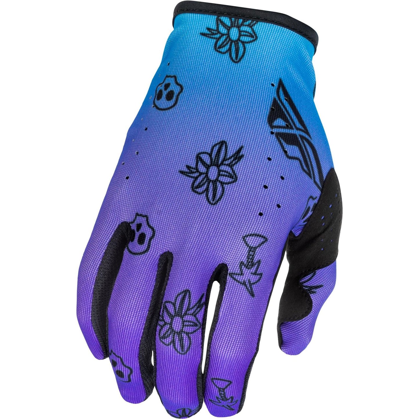 Fly Racing Lite Outline Gloves - Purple/Blue/Black_1785838