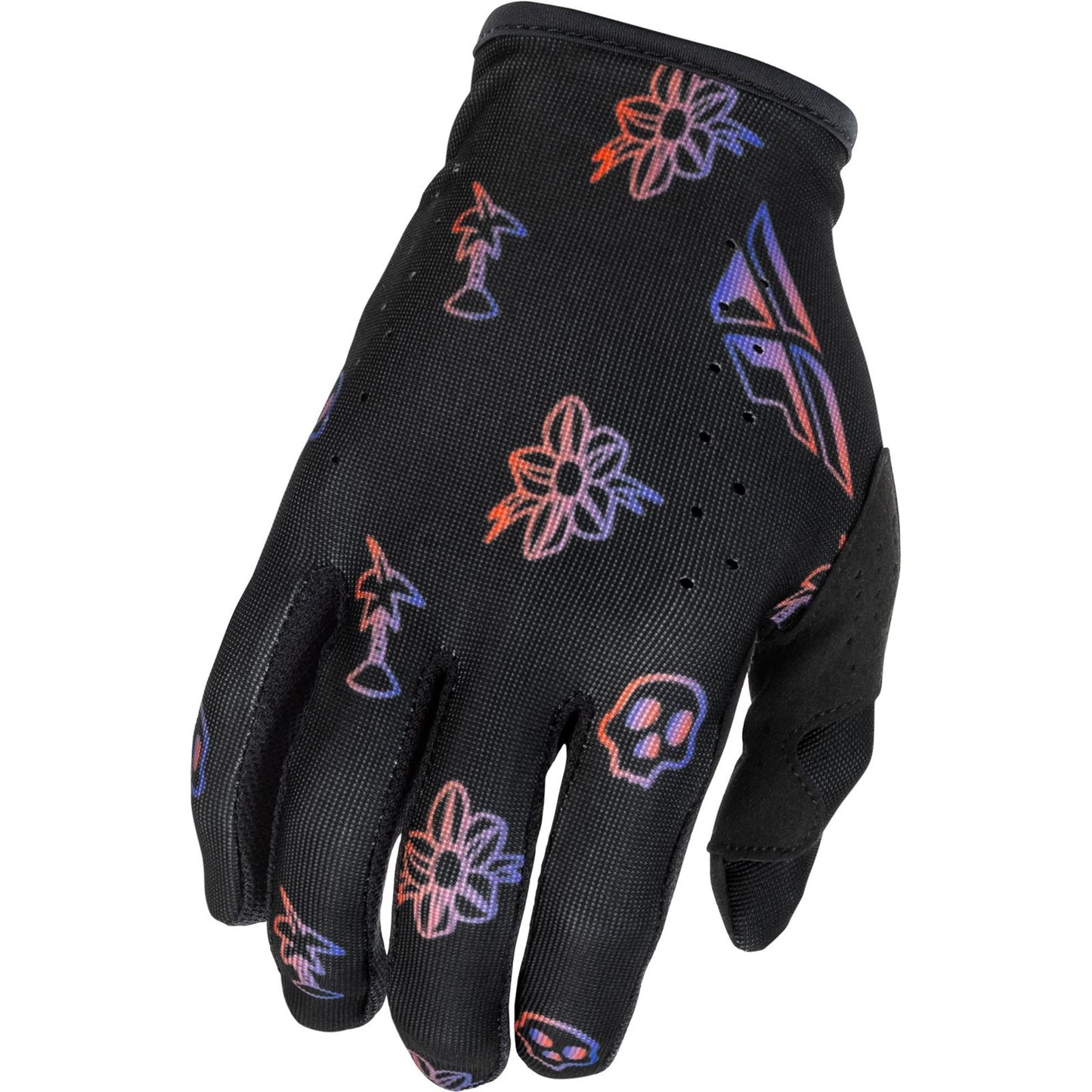 Fly Racing Youth Lite Outline Gloves - Black/Red/Purple_1785491