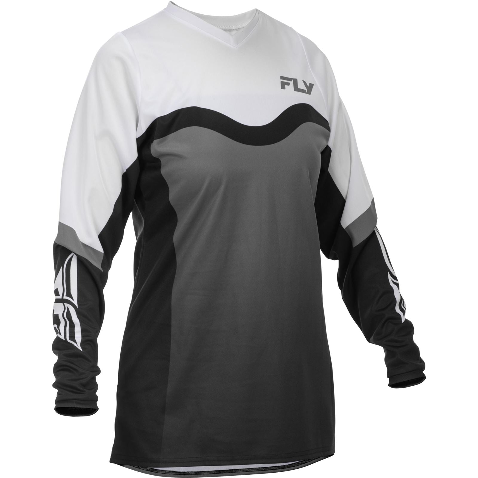 Fly Racing Women's F-16 Jersey - Grey/Black/White_1789550