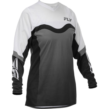 Fly Racing Women's F-16 Jersey - Grey/Black/White_1789550
