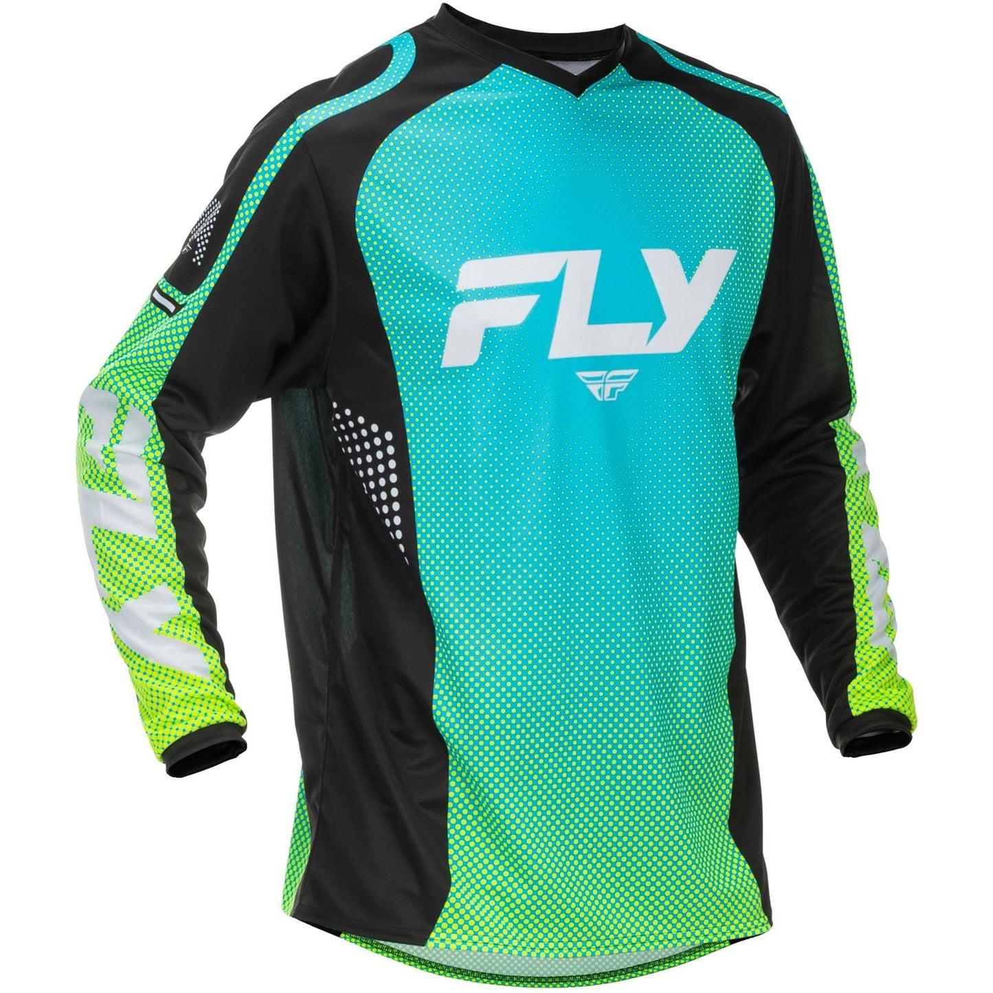 Fly Racing F-16 Jersey - Aqua/Black/White_1789557