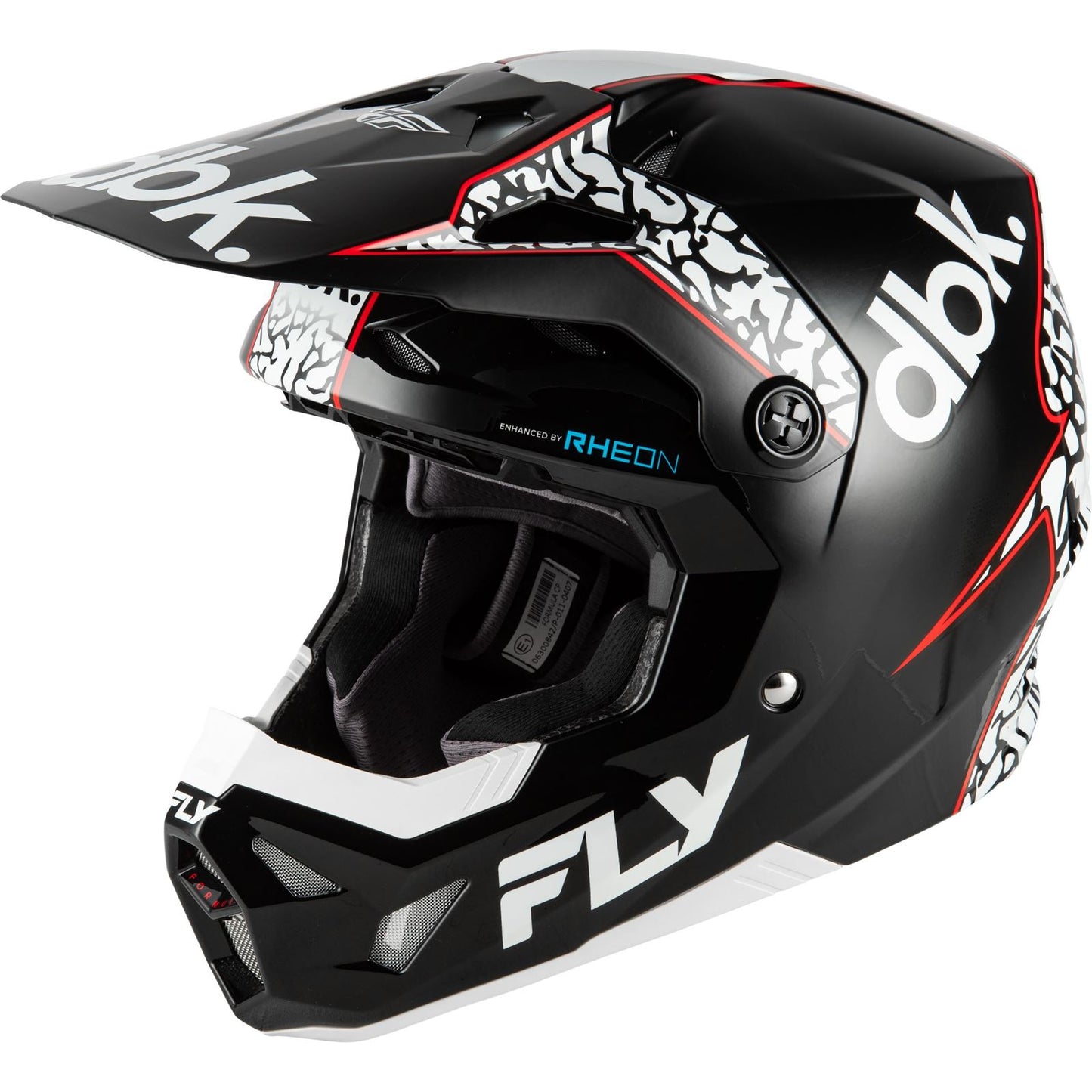 Fly Racing Formula CP DBK Helmet - Black/White/Red_1791780