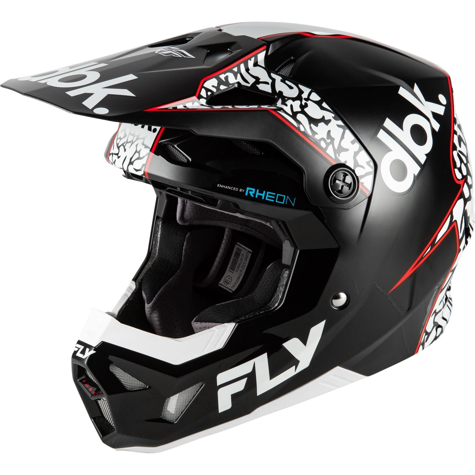 Fly Racing Formula CP DBK Helmet - Black/White/Red_1791780